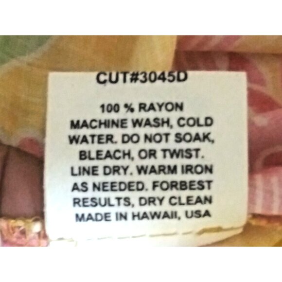 Jams World Janice Dress Long Maxi XXL Hawaiian Tropical Toile Pockets Yellow HTF - Picture 14 of 15